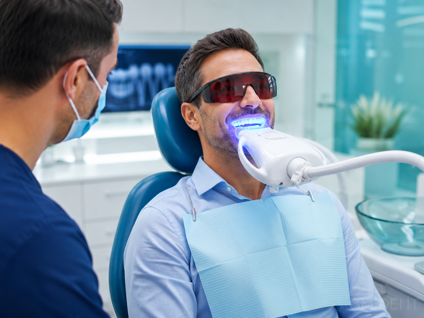 Teeth whitening example