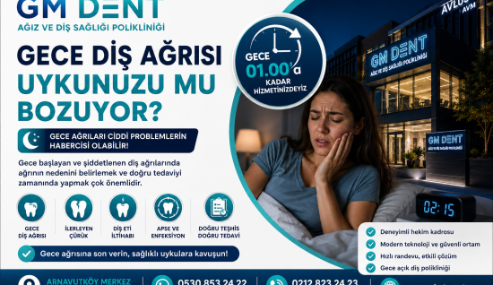 Gece Diş Ağrısı Neden Artar? Arnavutköy’de Gece Diş Ağrısına Ne İyi Gelir?
